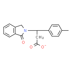 ChemSpider 2D Image | 3-(4-Methylphenyl)-3-(1-oxo-1,3-dihydro-2H-isoindol-2-yl)propanoate | C18H16NO3