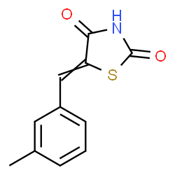 ChemSpider 2D Image | 5-(3-Methylbenzylidene)-1,3-thiazolidine-2,4-dione | C11H9NO2S
