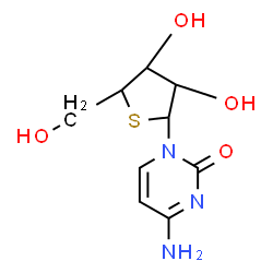 ChemSpider 2D Image | 4-Amino-1-(4-thiopentofuranosyl)-2(1H)-pyrimidinone | C9H13N3O4S