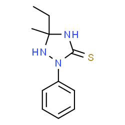 ChemSpider 2D Image | 5-Ethyl-5-methyl-2-phenyl-1,2,4-triazolidine-3-thione | C11H15N3S