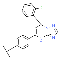 ChemSpider 2D Image | 7-(2-Chlorophenyl)-5-(4-isopropylphenyl)-4,7-dihydro[1,2,4]triazolo[1,5-a]pyrimidine | C20H19ClN4