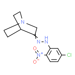 ChemSpider 2D Image | 3-[(5-Chloro-2-nitrophenyl)hydrazono]quinuclidine | C13H15ClN4O2