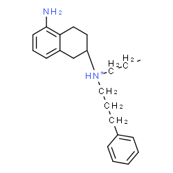 ChemSpider 2D Image | 5-Amino-N-(3-phenylpropyl)-N-propyl-1,2,3,4-tetrahydro-2-naphthalenaminium | C22H31N2