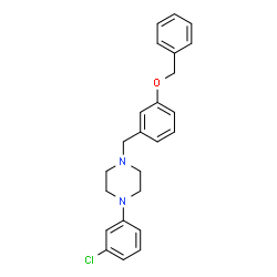 ChemSpider 2D Image | 1-[3-(Benzyloxy)benzyl]-4-(3-chlorophenyl)piperazine | C24H25ClN2O
