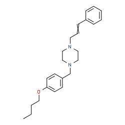 ChemSpider 2D Image | 1-(4-Butoxybenzyl)-4-cinnamylpiperazine | C24H32N2O