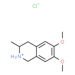 ChemSpider 2D Image | 6,7-Dimethoxy-3-methyl-1,2,3,4-tetrahydroisoquinolinium chloride | C12H18ClNO2