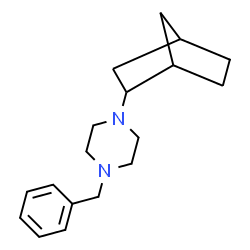 ChemSpider 2D Image | 1-Benzyl-4-bicyclo[2.2.1]hept-2-yl-piperazine | C18H26N2