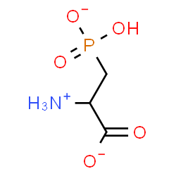 ChemSpider 2D Image | 2-Ammonio-3-(hydroxyphosphinato)propanoate | C3H7NO5P