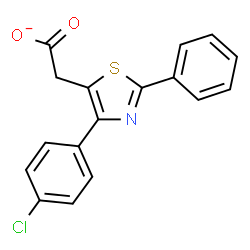 ChemSpider 2D Image | [4-(4-Chlorophenyl)-2-phenyl-1,3-thiazol-5-yl]acetate | C17H11ClNO2S