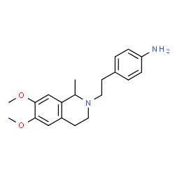 ChemSpider 2D Image | 4-[2-(6,7-Dimethoxy-1-methyl-3,4-dihydro-2(1H)-isoquinolinyl)ethyl]aniline | C20H26N2O2
