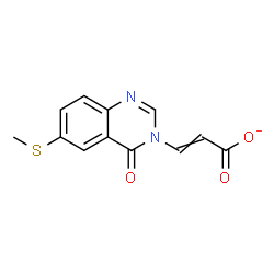 ChemSpider 2D Image | 3-[6-(Methylsulfanyl)-4-oxo-3(4H)-quinazolinyl]acrylate | C12H9N2O3S