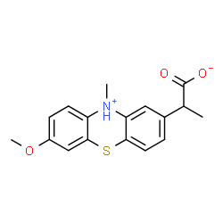 ChemSpider 2D Image | 2-(7-Methoxy-10-methyl-10H-phenothiazin-10-ium-2-yl)propanoate | C17H17NO3S