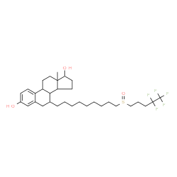ChemSpider 2D Image | 7-{9-[(4,4,5,5,5-Pentafluoropentyl)sulfinyl]nonyl}estra-1(10),2,4-triene-3,17-diol | C32H47F5O3S