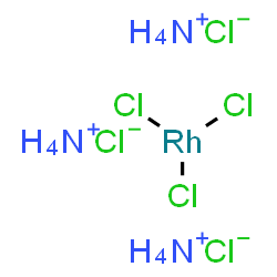 ChemSpider 2D Image | Ammonium chloride - trichlororhodium (3:3:1) | H12Cl6N3Rh
