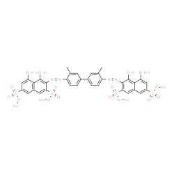 ChemSpider 2D Image | Tetrasodium 3,3'-[(3,3'-dimethyl-4,4'-biphenyldiyl)di-2,1-diazenediyl]bis(5-amino-4-hydroxy-2,7-naphthalenedisulfonate) | C34H24N6Na4O14S4