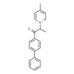 ChemSpider 2D Image | 1-[1-(4-Biphenylyl)-1-oxo-2-propanyl]-4-methylpyridinium | C21H20NO