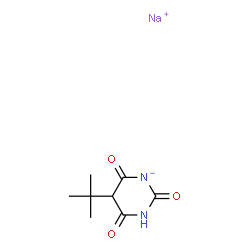 ChemSpider 2D Image | Sodium 5-(2-methyl-2-propanyl)-2,4,6-trioxotetrahydro-2H-pyrimidin-1-ide | C8H11N2NaO3