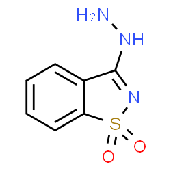 ChemSpider 2D Image | 3-Hydrazino-1,2-benzothiazole 1,1-dioxide | C7H7N3O2S