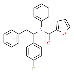 ChemSpider 2D Image | N-[1-(4-Fluorophenyl)-2-phenylethyl]-N-phenyl-2-furamide | C25H20FNO2