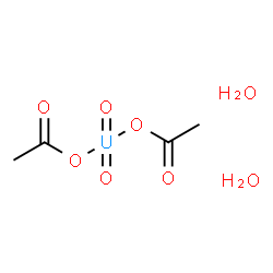ChemSpider 2D Image | Bis(acetato-kappaO)(dioxo)uranium dihydrate | C4H10O8U