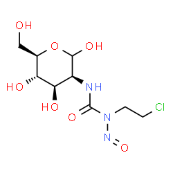 ChemSpider 2D Image | 2-{[(2-Chloroethyl)(nitroso)carbamoyl]amino}-2-deoxy-D-mannopyranose | C9H16ClN3O7