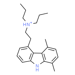 ChemSpider 2D Image | N-[2-(5,8-Dimethyl-9H-carbazol-4-yl)ethyl]-N-propyl-1-propanaminium | C22H31N2