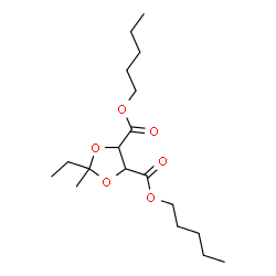 ChemSpider 2D Image | Dipentyl 2-ethyl-2-methyl-1,3-dioxolane-4,5-dicarboxylate | C18H32O6