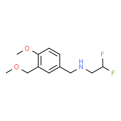ChemSpider 2D Image | 2,2-Difluoro-N-[4-methoxy-3-(methoxymethyl)benzyl]ethanamine | C12H17F2NO2