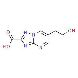 ChemSpider 2D Image | 6-(2-Hydroxyethyl)[1,2,4]triazolo[1,5-a]pyrimidine-2-carboxylic acid | C8H8N4O3
