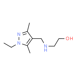 ChemSpider 2D Image | 2-{[(1-ethyl-3,5-dimethylpyrazol-4-yl)methyl]amino}ethanol | C10H19N3O
