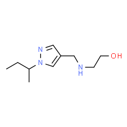 ChemSpider 2D Image | 2-({[1-(SEC-BUTYL)PYRAZOL-4-YL]METHYL}AMINO)ETHANOL | C10H19N3O