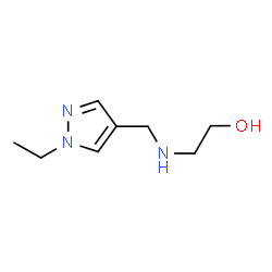 ChemSpider 2D Image | 2-{[(1-ETHYLPYRAZOL-4-YL)METHYL]AMINO}ETHANOL | C8H15N3O