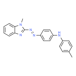 ChemSpider 2D Image | [4-(1-Methyl-1H-benzoimidazol-2-ylazo)-phenyl]-p-tolyl-amine | C21H19N5