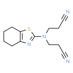 ChemSpider 2D Image | 3,3'-(4,5,6,7-Tetrahydro-1,3-benzothiazol-2-ylimino)dipropanenitrile | C13H16N4S
