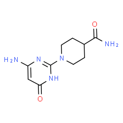 ChemSpider 2D Image | 4-piperidinecarboxamide, 1-(4-amino-6-hydroxy-2-pyrimidinyl)- | C10H15N5O2
