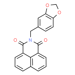 ChemSpider 2D Image | 2-Benzo[1,3]dioxol-5-ylmethyl-benzo[de]isoquinoline-1,3-dione | C20H13NO4