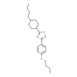 ChemSpider 2D Image | 3-(4-Butoxyphenyl)-5-(4-butylcyclohexyl)-1,2,4-oxadiazole | C22H32N2O2