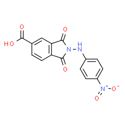 ChemSpider 2D Image | 2-[(4-Nitrophenyl)amino]-1,3-dioxo-5-isoindolinecarboxylic acid | C15H9N3O6
