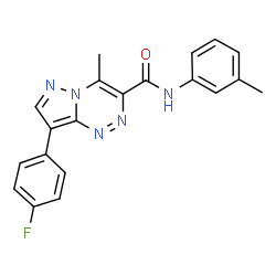 ChemSpider 2D Image | 8-(4-Fluorophenyl)-4-methyl-N-(3-methylphenyl)pyrazolo[5,1-c][1,2,4]triazine-3-carboxamide | C20H16FN5O