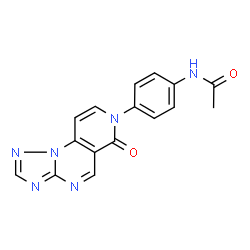ChemSpider 2D Image | N-[4-(6-Oxopyrido[3,4-e][1,2,4]triazolo[1,5-a]pyrimidin-7(6H)-yl)phenyl]acetamide | C16H12N6O2
