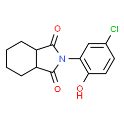 ChemSpider 2D Image | 2-(5-Chloro-2-hydroxy-phenyl)-hexahydro-isoindole-1,3-dione | C14H14ClNO3