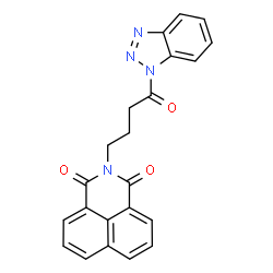 ChemSpider 2D Image | 2-(4-Benzotriazol-1-yl-4-oxo-butyl)-benzo[de]isoquinoline-1,3-dione | C22H16N4O3