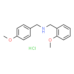 ChemSpider 2D Image | [(2-METHOXYPHENYL)METHYL][(4-METHOXYPHENYL)METHYL]AMINE HYDROCHLORIDE | C16H20ClNO2