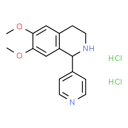 ChemSpider 2D Image | 6,7-Dimethoxy-1-(4-pyridinyl)-1,2,3,4-tetrahydroisoquinoline dihydrochloride | C16H20Cl2N2O2