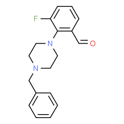 ChemSpider 2D Image | 2-(4-Benzyl-1-piperazinyl)-3-fluorobenzaldehyde | C18H19FN2O