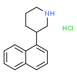 ChemSpider 2D Image | 3-(naphthalen-1-yl)piperidine hydrochloride | C15H18ClN