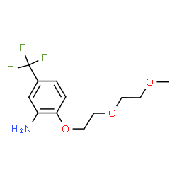 ChemSpider 2D Image | 2-[2-(2-Methoxyethoxy)ethoxy]-5-(trifluoromethyl)aniline | C12H16F3NO3