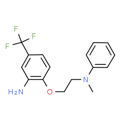 ChemSpider 2D Image | 2-{2-[Methyl(phenyl)amino]ethoxy}-5-(trifluoromethyl)aniline | C16H17F3N2O