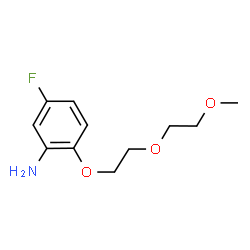 ChemSpider 2D Image | 5-Fluoro-2-[2-(2-methoxyethoxy)ethoxy]aniline | C11H16FNO3