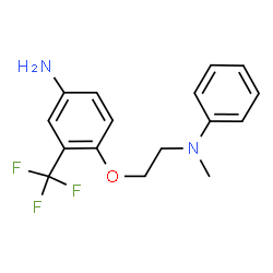 ChemSpider 2D Image | 4-{2-[Methyl(phenyl)amino]ethoxy}-3-(trifluoromethyl)aniline | C16H17F3N2O